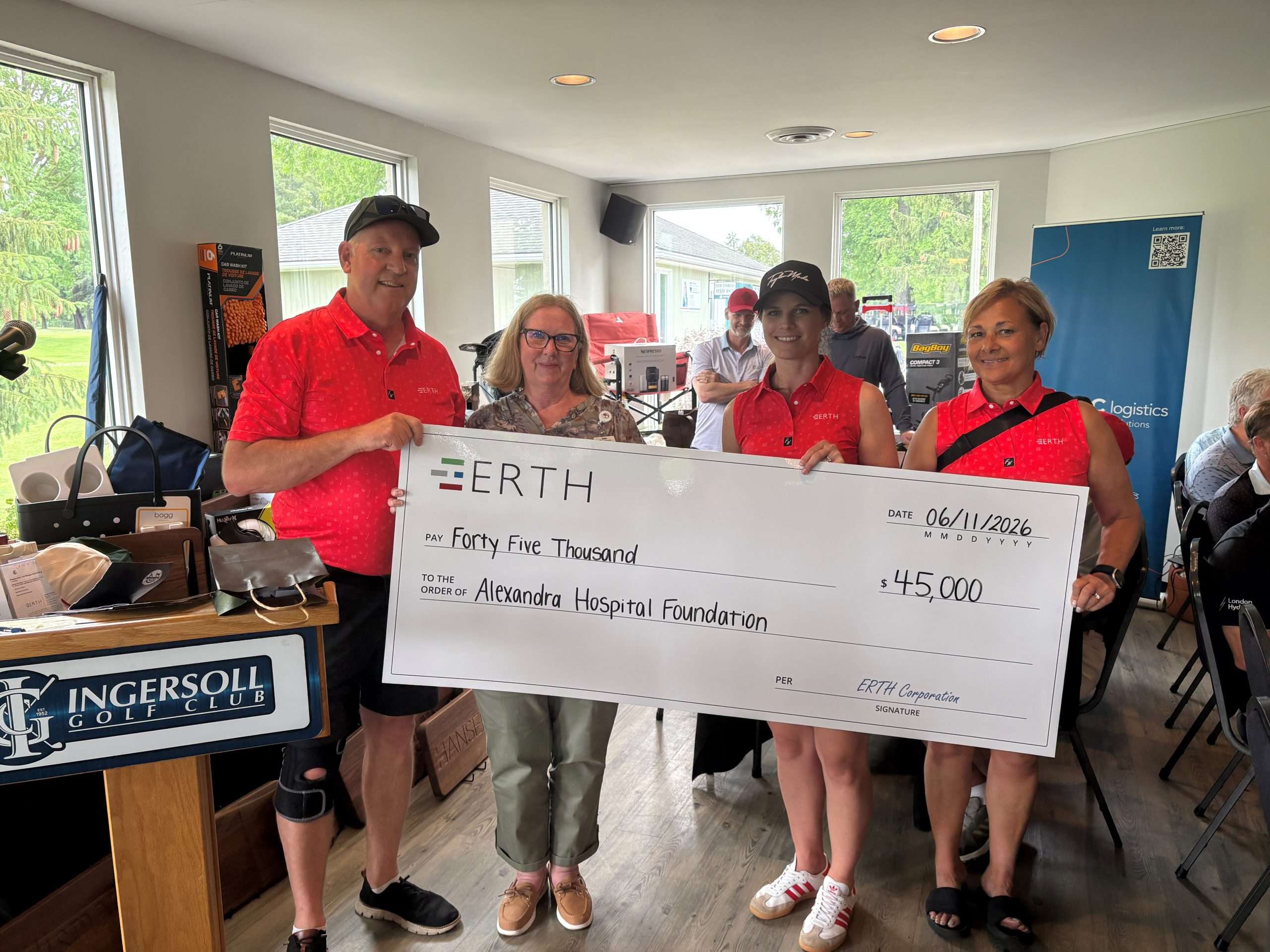 ERTH presents donation cheque to Alexandra Hospital Foundation