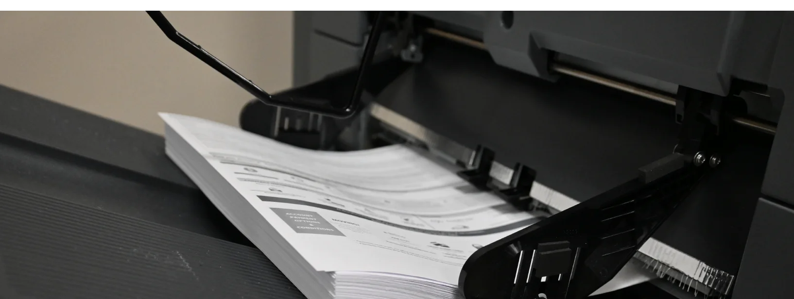 utility bills being printed